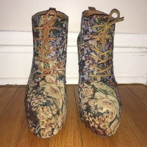 ALDO floral design Platform Heels